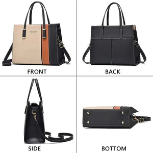 Patchwork Handbags For Women Adjustable Strap Top Handle Bag Large Capacity Totes Shoulder Bags Fashion Crossbody Bags Work Gift