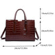 Crocodile Print Women Handbags Purse Tote Bags Adjustable Strap Top Handle Bag Large Capacity Crossbody Bags Work Travel Gift